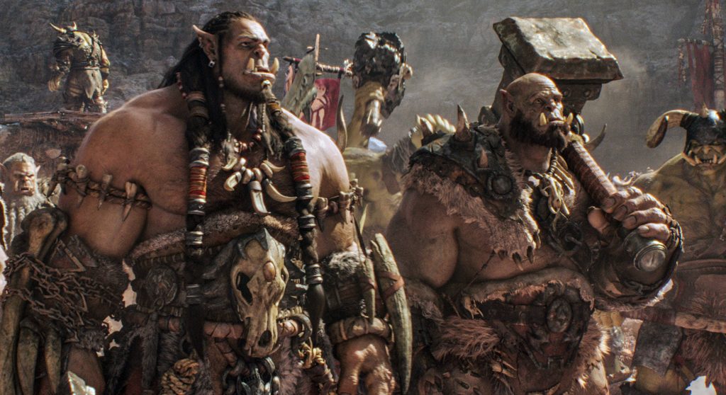 (L to R) Orc chieftain Durotan (TOBY KEBBELL) leads his Frostwolf Clan alongside his second-in-command, Orgrim (ROB KAZINSKY), in Legendary Pictures and Universal Pictures’ "Warcraft," an epic adventure of world-colliding conflict based on Blizzard Entertainment’s global phenomenon.