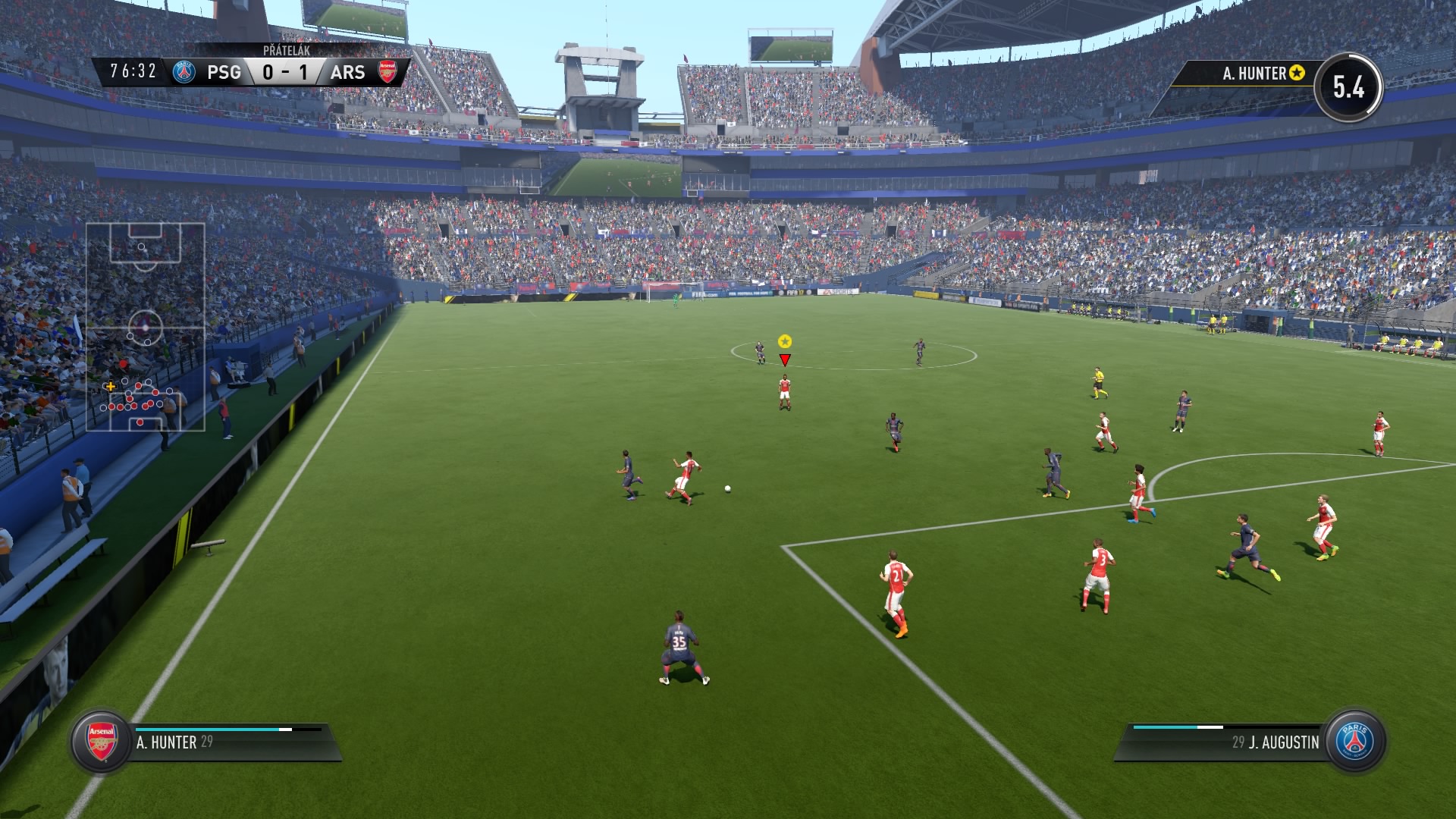 FIFA 17 Cesta 0-0 PSG - ARS, 1. poločas