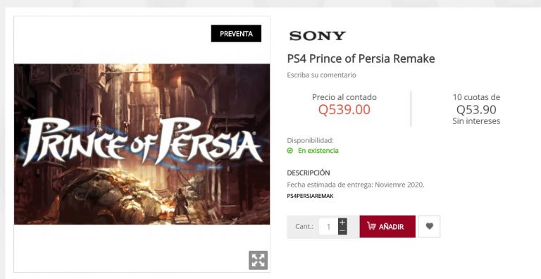 E-shop ukazuje Prince of Persia Remake s vydáním v listopadu.