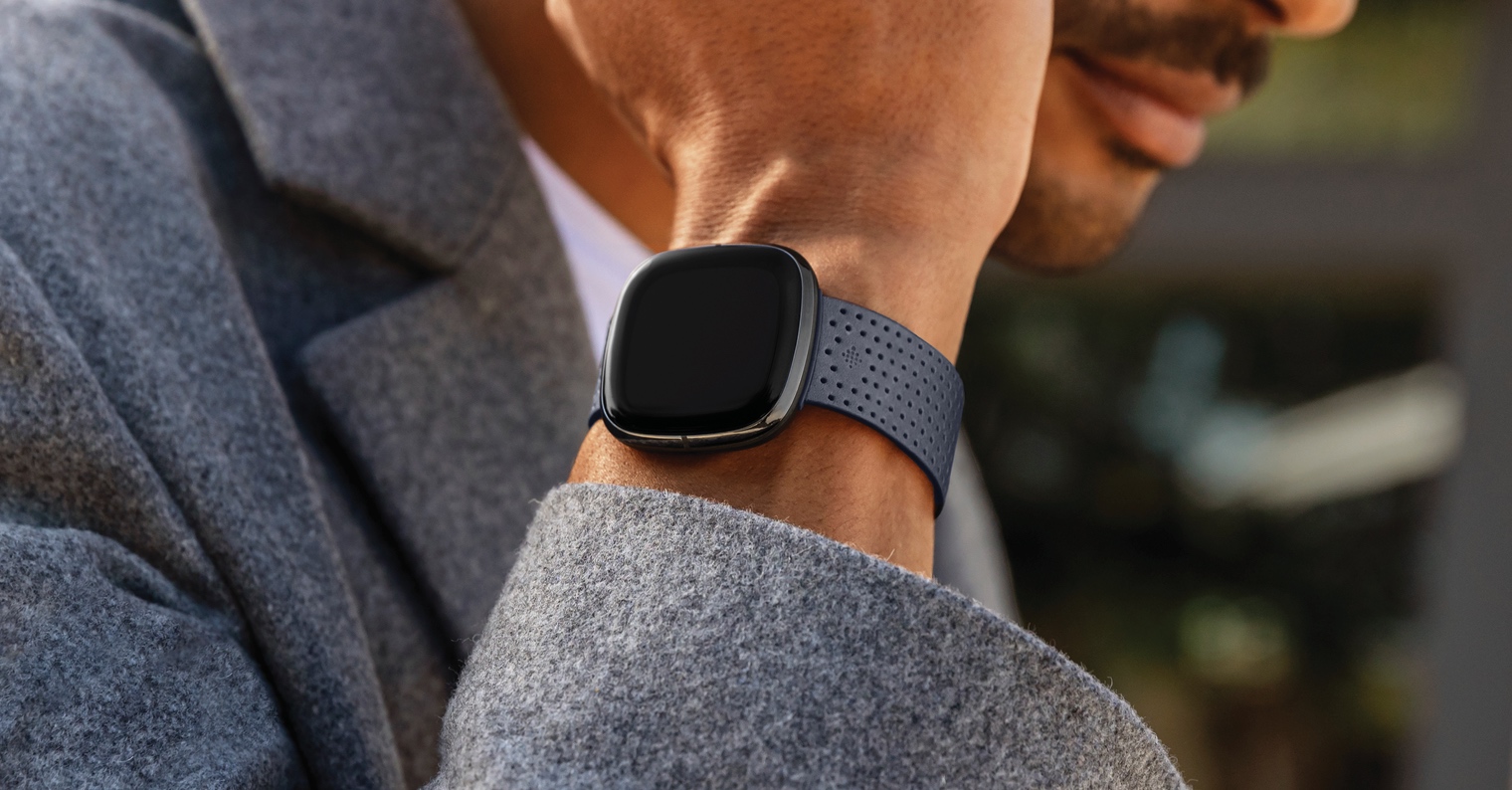 Lifestyle photo of Fitbit Sense.